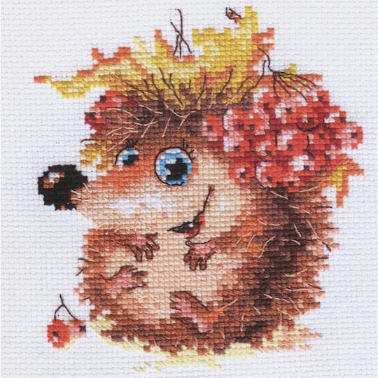 Alisa Autumn Hedgehog Cross Stitch Kit